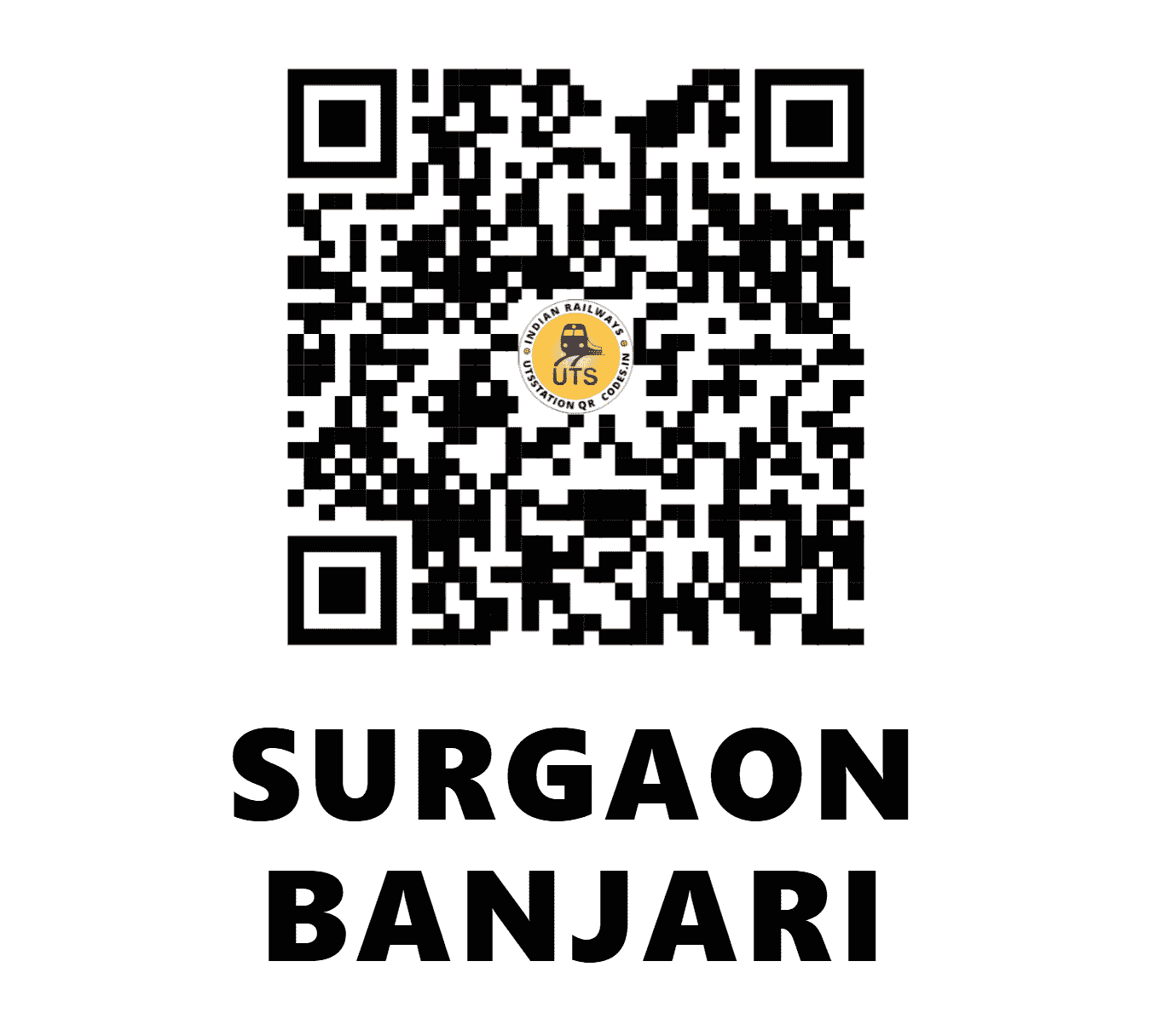 UTS QR Code for SURGAON BANJARI - SGBJ - WC (MADHYA PRADESH)